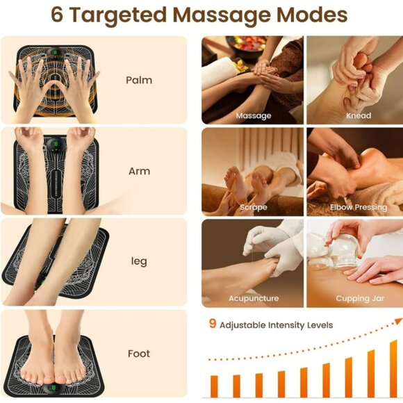 EMS Foot Massager Pad - Portable Massager Pad for Circulation and Pain Relief - Picture 5 of 8